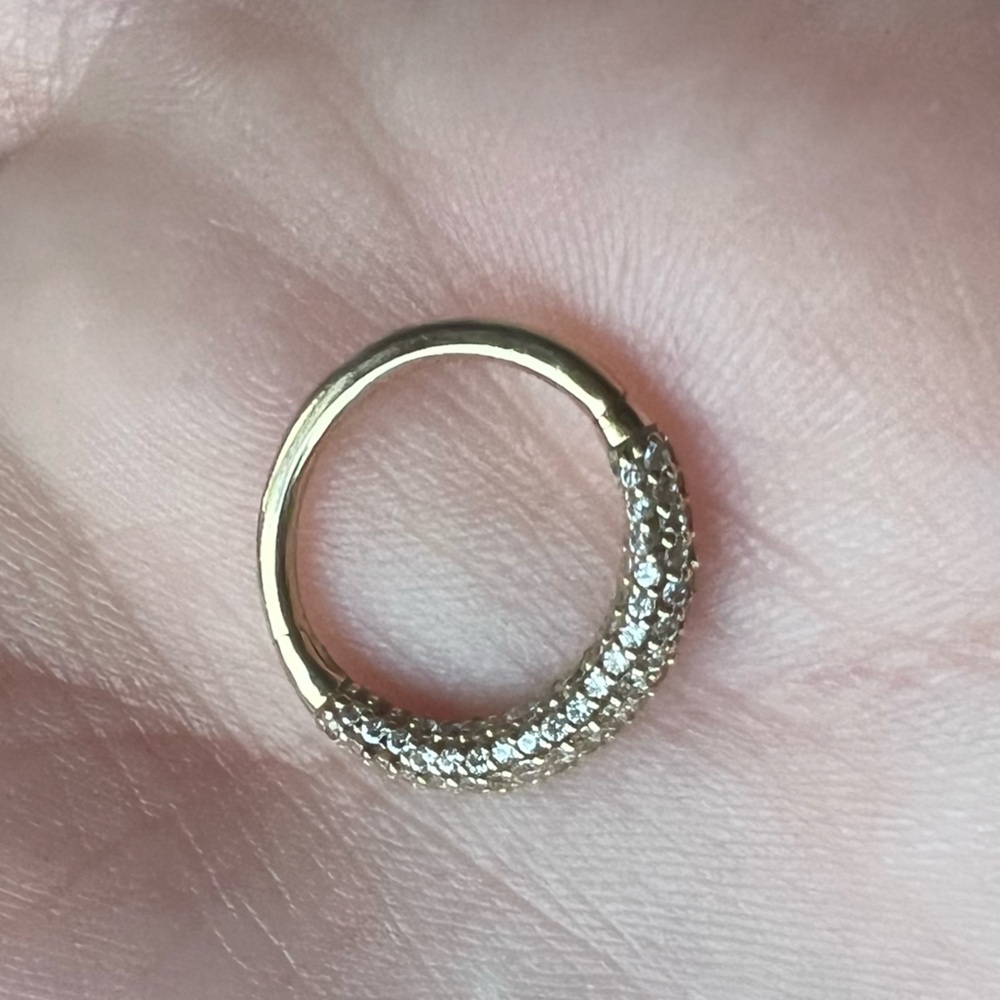 Maria Tash 18ct Yellow Gold Diamond Hoop